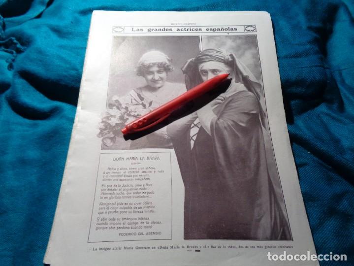 Coleccionismo de Revistas y Peri&oacute;dicos: RECORTE : GRANDES ACTRICES ESPA&Ntilde;OLAS : MARIA GUERRERO. MUNDO GRAFICO, 19?