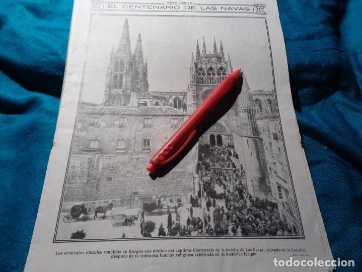 Coleccionismo de Revistas y Peri&oacute;dicos: RECORTE : CENTENARIO DE LAS NAVAS. CATEDRAL DE BURGOS. MUNDO GRAFICO, 19?
