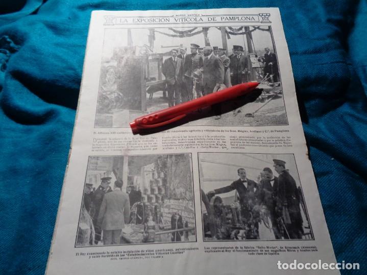 Coleccionismo de Revistas y Peri&oacute;dicos: RECORTE : EL REY ALFONSO XIII EN EXPOSICION VITICOLA DE PAMPLONA. MUNDO GRAFICO, 19?