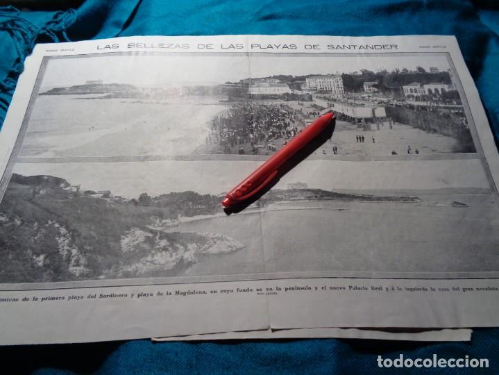 Coleccionismo de Revistas y Peri&oacute;dicos: RECORTE : LA BELLEZA DE LAS PLAYAS DE SANTANDER. MUNDO GRAFICO, 19?