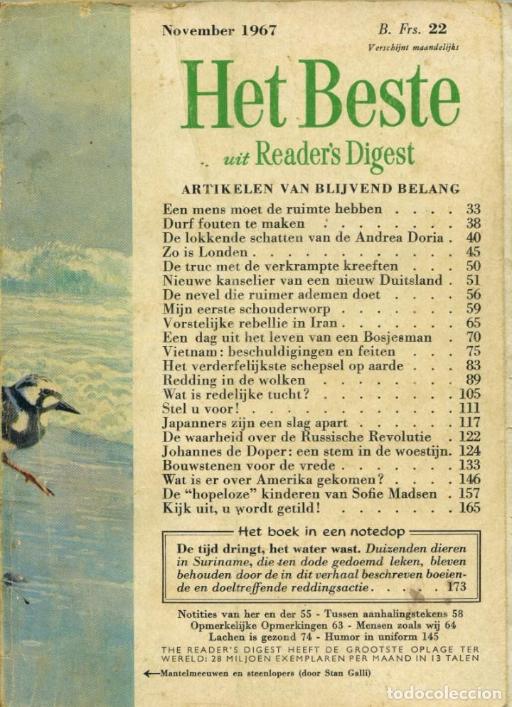 Coleccionismo de Revistas y Peri&oacute;dicos: HET BESTE UIT READER`S DIGEST. November 1967. Pp. 216. En holand&eacute;s