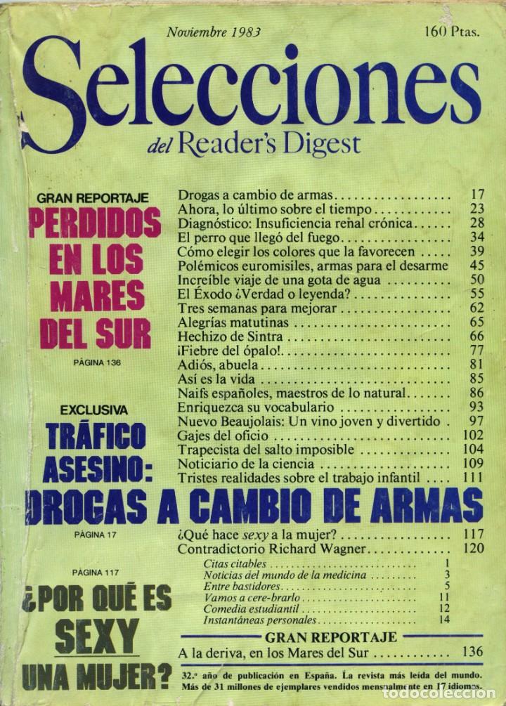 Coleccionismo de Revistas y Peri&oacute;dicos: REVISTA SELECCIONES DEL READER`S DIGEST. Noviembre de 1983. Pp. 160