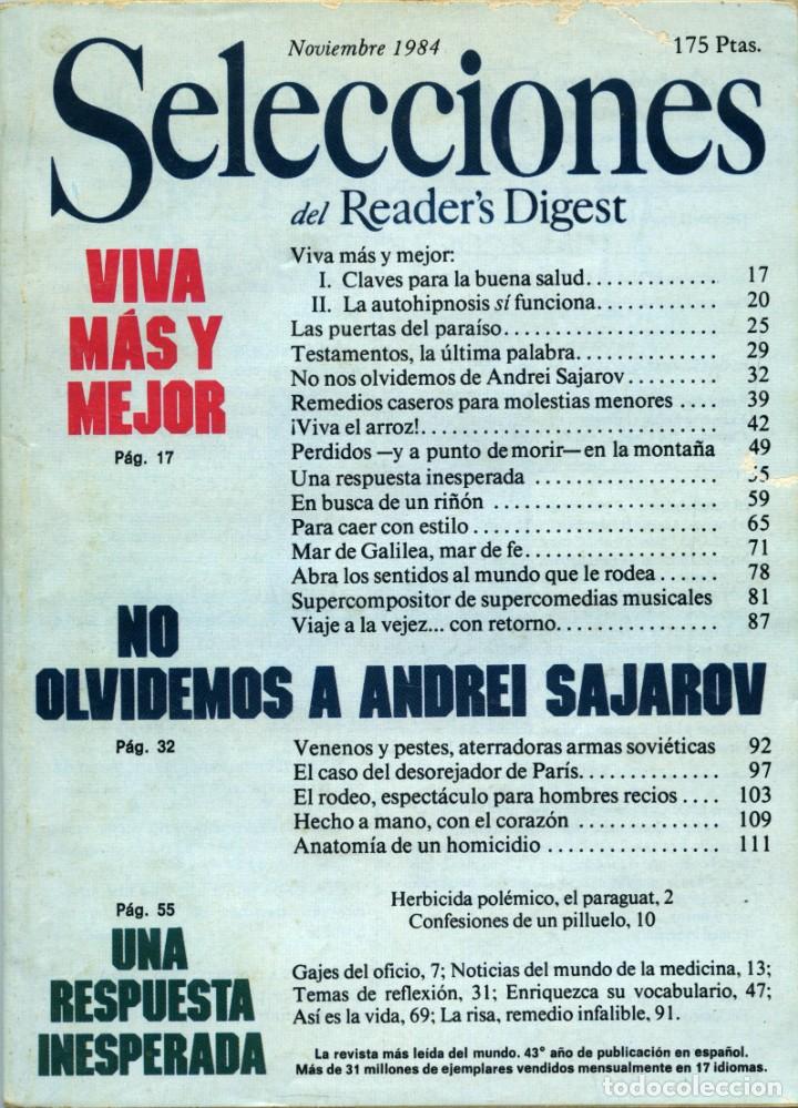Coleccionismo de Revistas y Peri&oacute;dicos: REVISTA SELECCIONES DEL READER`S DIGEST. Noviembre de 1984. Pp. 144