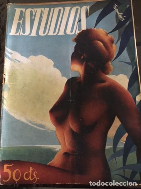 Collection Magazines and Newspapers: REVISTA ESTUDIOS. AGOSTO 1935. PORTADA MONLEON. ANARQUISMO.