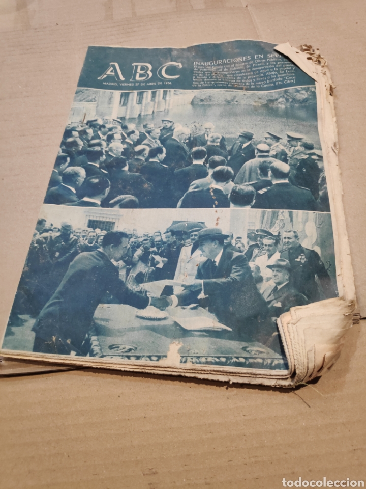 Coleccionismo de Revistas y Peri&oacute;dicos: ABC 27 ABRIL 1956 INAUGURACIONES SEVILLA TOROS LIBROS DEL A&Ntilde;O ESPA&Ntilde;A ERA ATOMICA ENERGIA Y PROGRESO