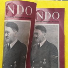 Coleccionismo de Revistas y Periódicos: MUNDO - JULIO 1944 - ATENTADO A HITLER - 2ª GUERRA M.: JAPÓN, RUSIA, POLONIA, FINALANDIA... - PJRB