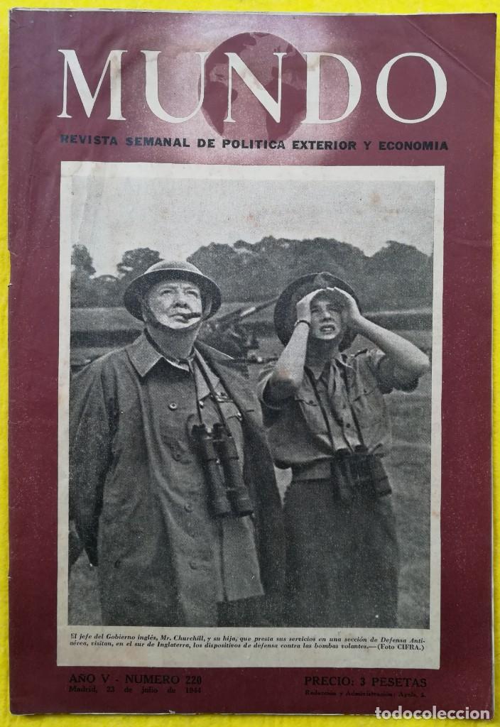 Coleccionismo de Revistas y Peri&oacute;dicos: MUNDO - JULIO 1944 - - 2&ordf; GUERRA MUNDIAL - PJRB