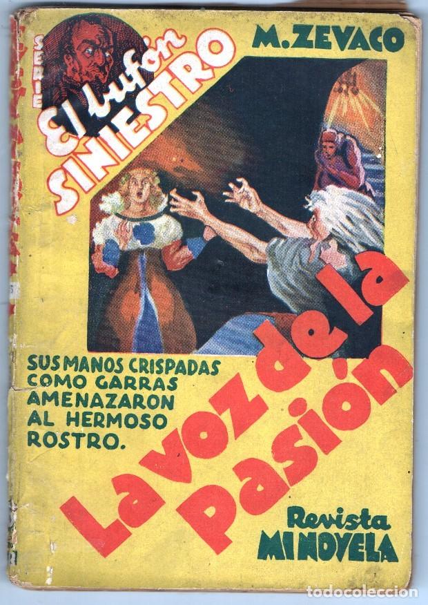 Sammeln von Zeitschriften und Zeitungen: 1934 MIGUEL ZEVACO SERIE EL BUFON SINIESTRO # 176 LA VOZ DE LA PASION ROUX ED TOR BUEN ESTADO
