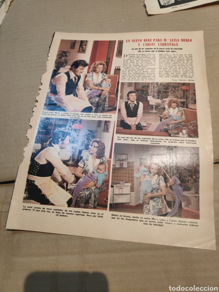 Collection Magazines and Newspapers: P RECORTE 1 PAGINA MARIA LUISA MERLO Y CARLOS LARRA&Ntilde;AGA