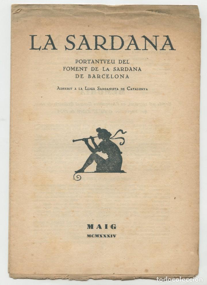 Coleccionismo de revistas y peri&oacute;dicos: Butllet&iacute; &rdquo;La Sardana&rdquo; Portantveu del Foment de la Sardana de Barcelona. Maig 1934