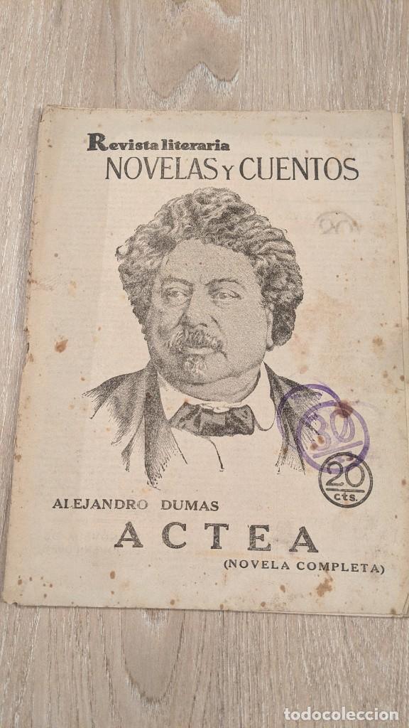 Coleccionismo de Revistas y Peri&oacute;dicos: ANTIGUA REVISTA LITERARIA: ACTEA. ALEJANDRO DUMAS
