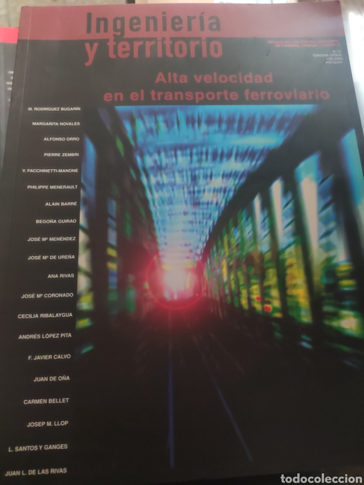 Coleccionismo de Revistas y Peri&oacute;dicos: REVISTA INGENIERIA Y TERRITORIO. ALTA VELOCIDAD EN EL TRANSPORTE FERROVIARIO N&ordm; 70 A&Ntilde;O 2005