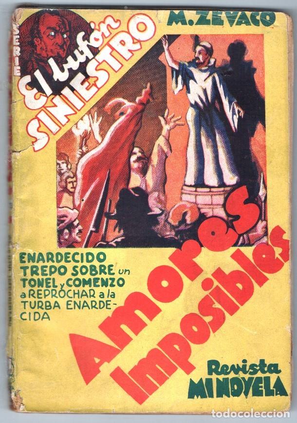 Sammeln von Zeitschriften und Zeitungen: 1934 MIGUEL ZEVACO SERIE EL BUFON SINIESTRO # 175 AMORES IMPOSIBLES ROUX ED TOR BUEN ESTAD