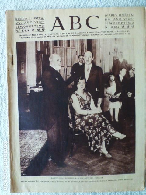 Coleccionismo de Revistas y Peri&oacute;dicos: PERIODICO ABC 6 DE JUNIO DE 1931