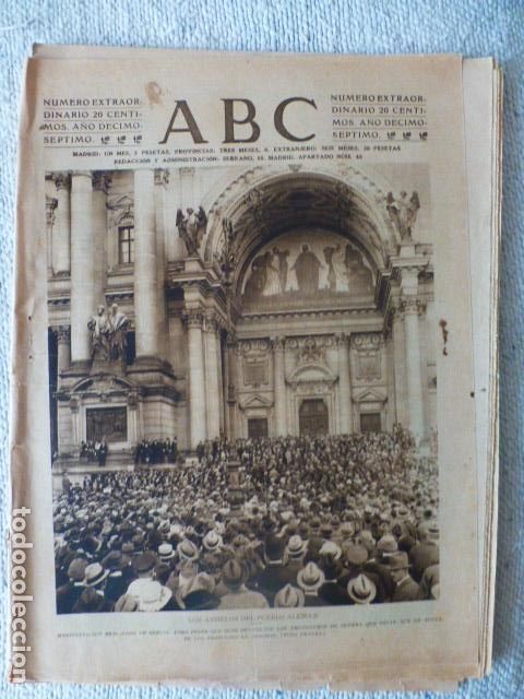 Coleccionismo de Revistas y Peri&oacute;dicos: PERIODICO ABC 3 DE JULIO DE 1921