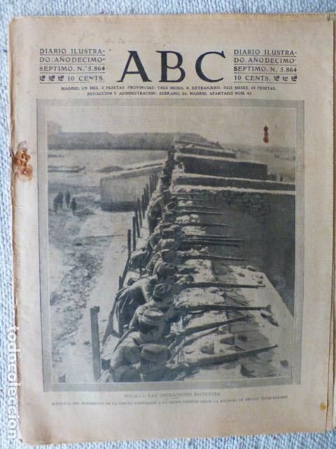 Coleccionismo de Revistas y Peri&oacute;dicos: PERIODICO ABC 22 DE OCTUBRE DE 1921