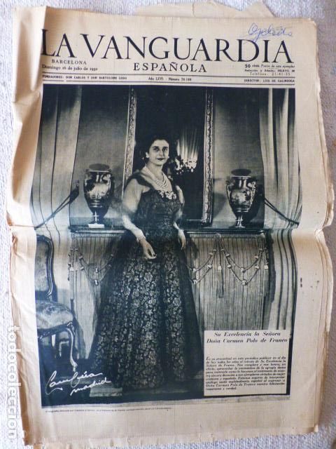 Coleccionismo de Revistas y Peri&oacute;dicos: PERIODICO LA VANGUARDIA ESPA&Ntilde;OLA 16 DE JULIO DE 1950
