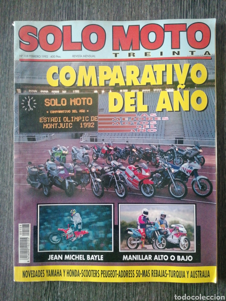 Coleccionismo de Revistas y Peri&oacute;dicos: REVISTA SOLO MOTO TREINTA N&ordm; 108 1992 JEAN MICHEL BAYLE, SUZUKI ADDRESS 50, SOICHIRO HONDA