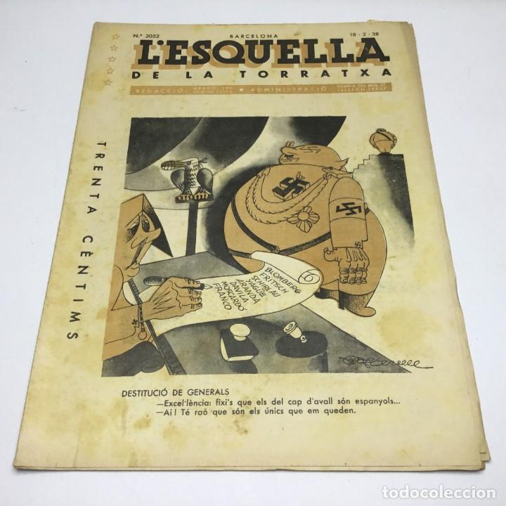 Coleccionismo de revistas y peri&oacute;dicos: L'ESQUELLA DE LA TORRATXA - N&ordm; 3052 - 18 DE FEBRERO DE 1938 - GUERRA CIVIL