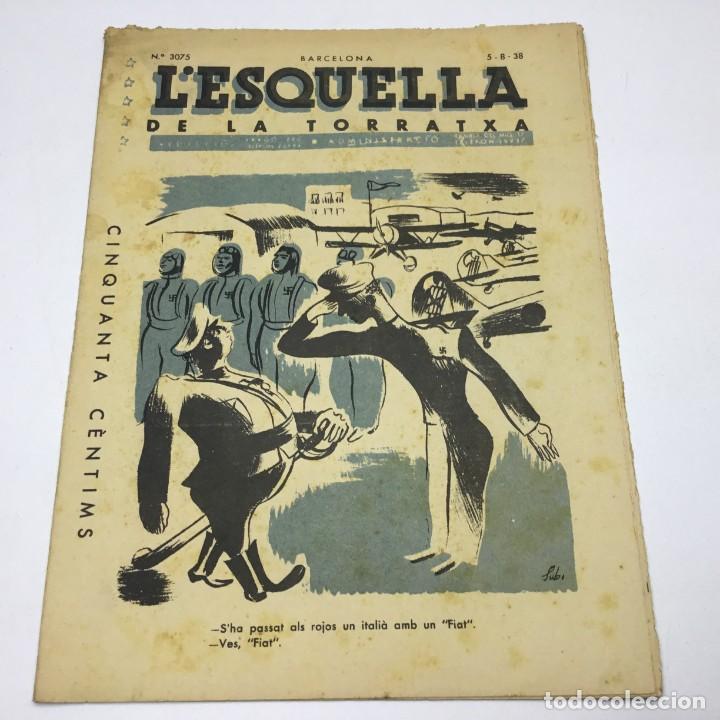 Coleccionismo de revistas y peri&oacute;dicos: L'ESQUELLA DE LA TORRATXA - N&ordm; 3075 - 5 DE AGOSTO DE 1938 - GUERRA CIVIL