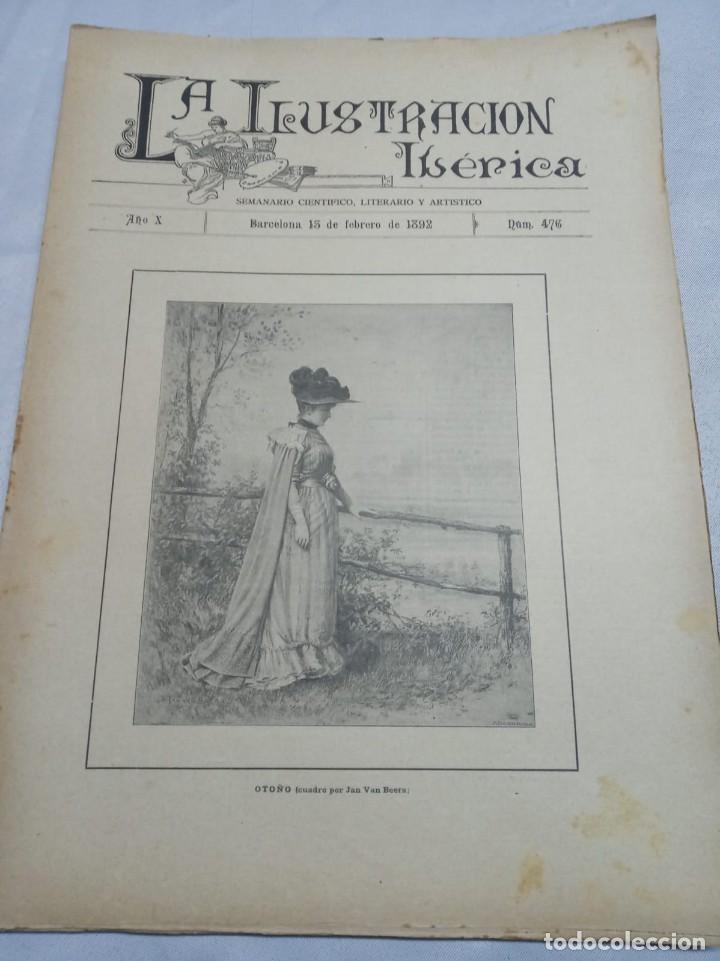 Coleccionismo de Revistas y Peri&oacute;dicos: LA ILUSTRACI&Oacute;N IB&Eacute;RICA - A&Ntilde;O X - N&ordm; 476 / BARCELONA, 13 DE FEBRERO DE 1892