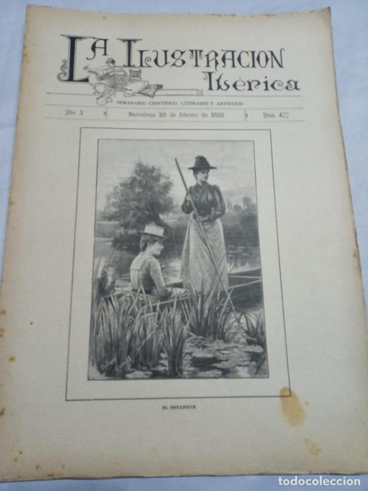 Coleccionismo de Revistas y Peri&oacute;dicos: LA ILUSTRACI&Oacute;N IB&Eacute;RICA - A&Ntilde;O X - N&ordm; 477 / BARCELONA, 20 DE FEBRERO DE 1892