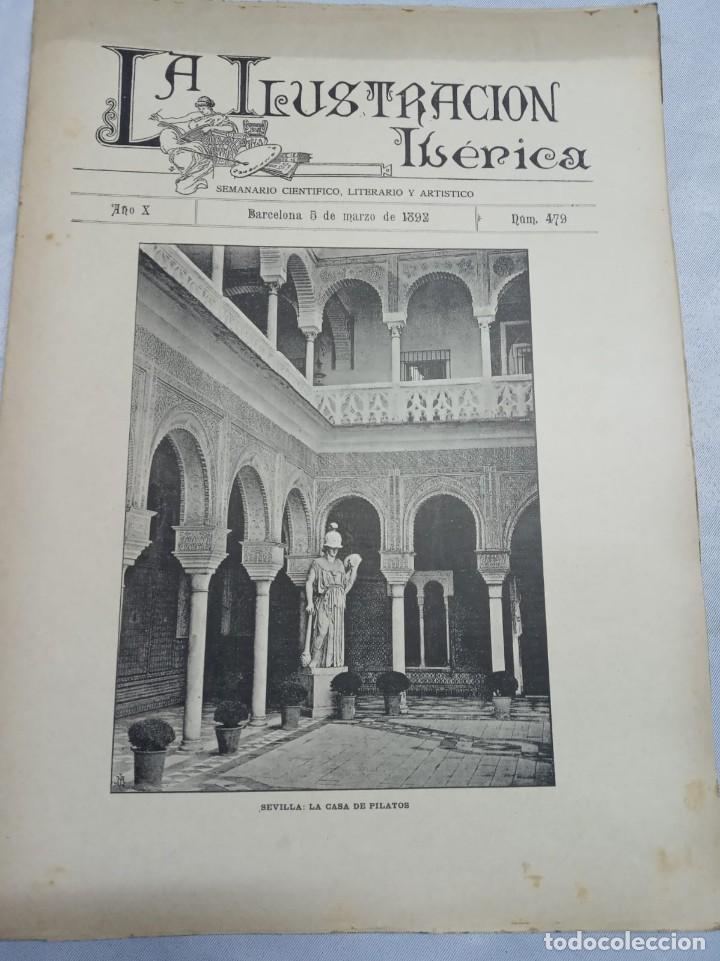 Coleccionismo de Revistas y Peri&oacute;dicos: LA ILUSTRACI&Oacute;N IB&Eacute;RICA - A&Ntilde;O X - N&ordm; 479 / BARCELONA, 5 DE MARZO DE 1892