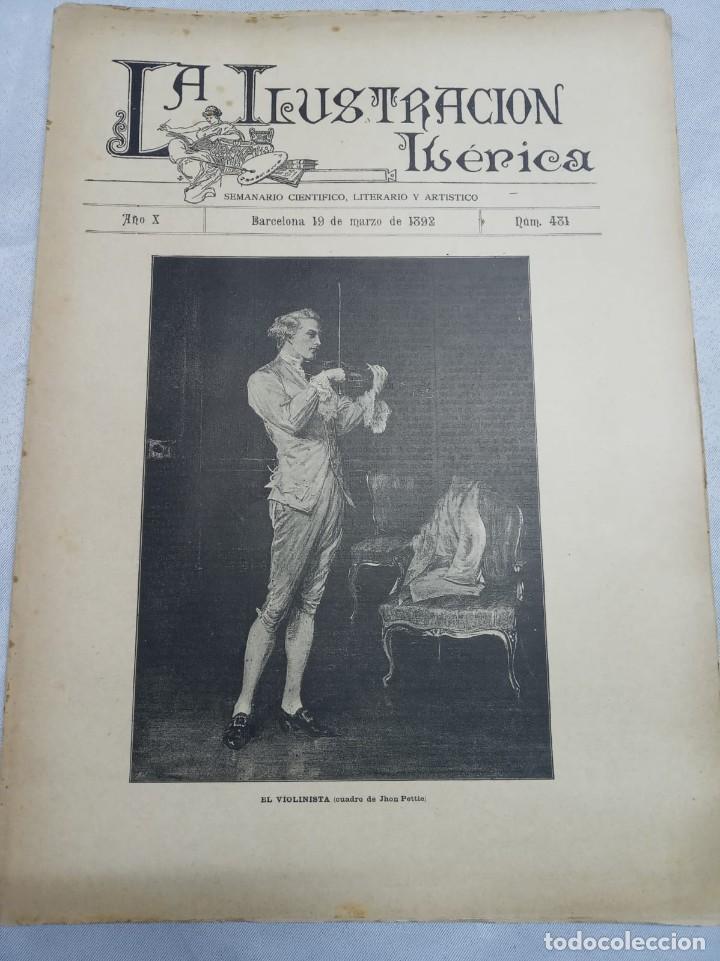 Coleccionismo de Revistas y Peri&oacute;dicos: LA ILUSTRACI&Oacute;N IB&Eacute;RICA - A&Ntilde;O X - N&ordm; 481 / BARCELONA, 19 DE MARZO DE 1892