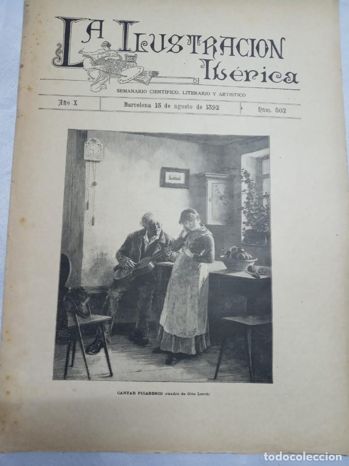 Coleccionismo de Revistas y Peri&oacute;dicos: LA ILUSTRACI&Oacute;N IB&Eacute;RICA - A&Ntilde;O X - N&ordm; 502 / BARCELONA, 13 DE AGOSTO DE 1892