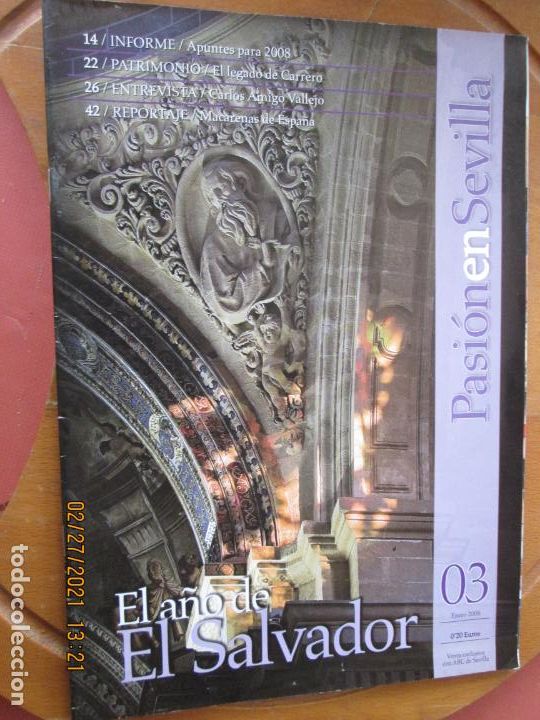 Coleccionismo de Revistas y Peri&oacute;dicos: PASION EN SEVILLA - N&ordm; 03-ENERO 2008- EL A&Ntilde;O DEL SALVADOR - ABC SEVILLA
