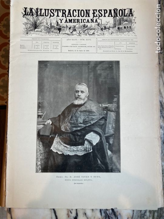 Coleccionismo de Revistas y Peri&oacute;dicos: Ilust. 1899. Cardenal Vives. Regreso de Dreyfus. Expedici&oacute;n Polo Norte. Automoviles. Serra y Soler