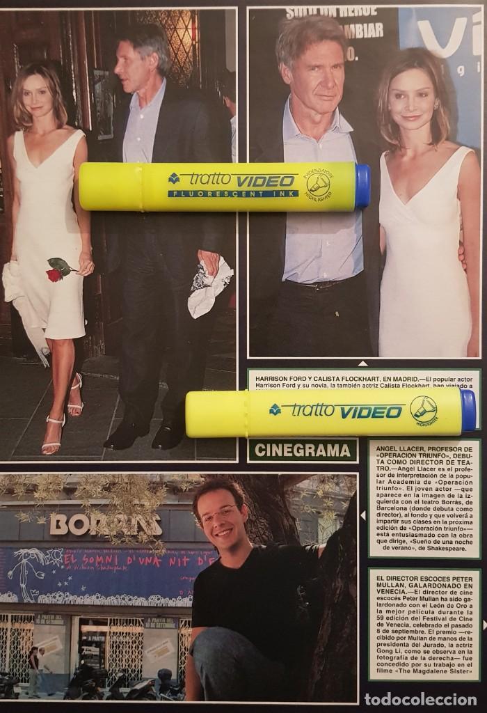 Collezionismo di Riviste e Giornali: Reportaje Harrison Ford y Calista Flockhart / &Aacute;ngel Llacer 19.09.2002