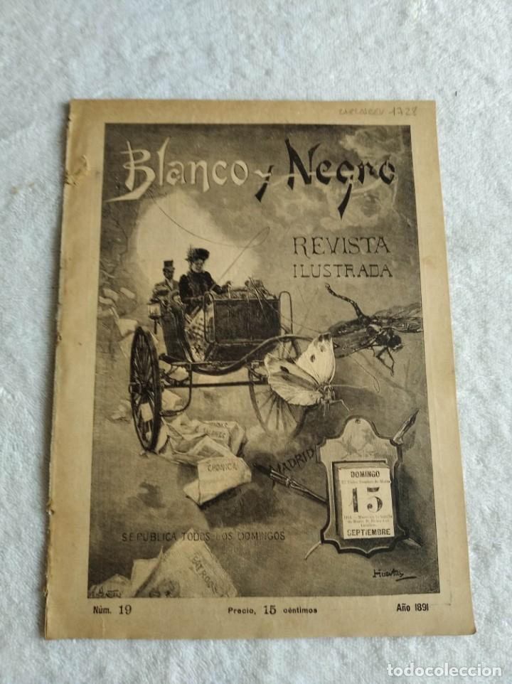 Coleccionismo de Revistas y Peri&oacute;dicos: BLANCO Y NEGRO. N&ordm; 19. A&Ntilde;O 1891. EXPOSICI&Oacute;N VIT&Iacute;COLA. NUEVA CERVARA. MISS GERALDINE. ELENA SANZ. M&Iacute;S