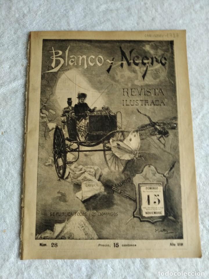 Collection Magazines and Newspapers: BLANCO Y NEGRO. N&ordm; 28. A&Ntilde;O 1891. DOS SONETOS DE CARLOS COELLO. BALBINA VALVERDE, ACTRIZ ESPA&Ntilde;OLA. PE