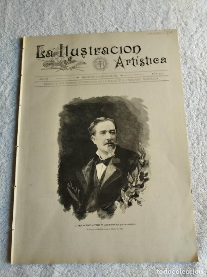 Collection Magazines and Newspapers: LA ILUSTRACI&Oacute;N ART&Iacute;STICA. N&ordm; 445. A&Ntilde;O 1890. DON FRANCISCO JOVER Y CASANOVAS, PINTOR. LA MEMORIA DE L