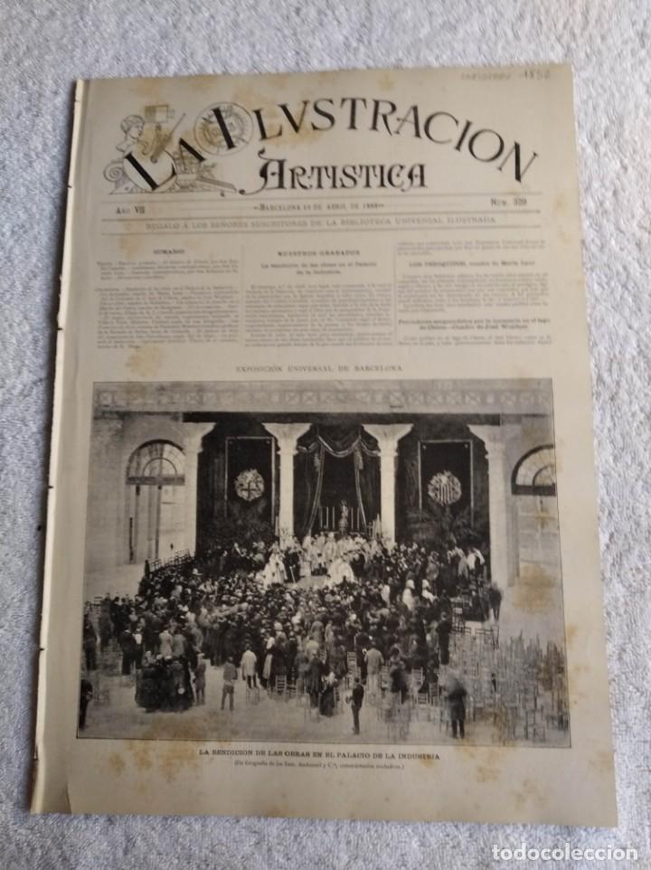 Coleccionismo de Revistas y Peri&oacute;dicos: LA ILUSTRACI&Oacute;N ART&Iacute;STICA. N&ordm; 329. A&Ntilde;O 1888. EL MAYOR ELECTROIM&Aacute;N DEL MUNDO. SAN FRANCISCO DE ASIS.