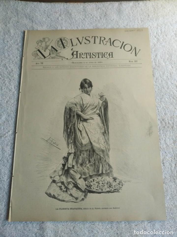 Coleccionismo de revistas y peri&oacute;dicos: LA ILUSTRACI&Oacute;N ART&Iacute;STICA. N&ordm; 337. A&Ntilde;O 1888. INAUGURACI&Oacute;N DEL PALACIO DE BELLAS ARTES. LA MADONA (CUA