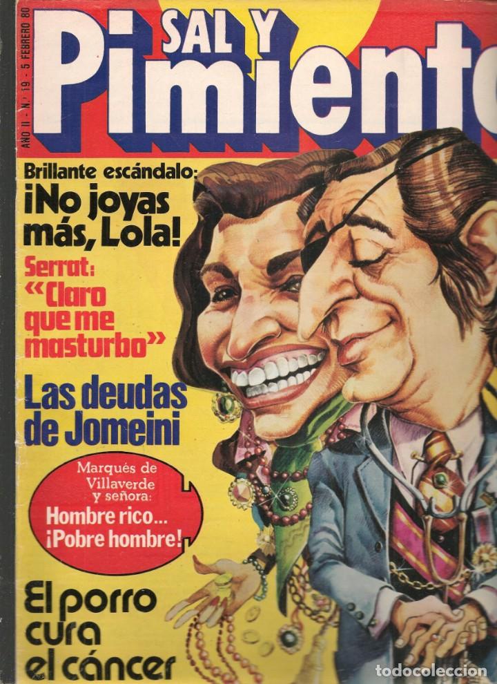 Coleccionismo de revistas y peri&oacute;dicos: SAL Y PIMIENTA. N&ordm; 19. LOLA FLORES / JOAN MANUEL SERRAT / 5 FEBRERO 1980.(B35.1)