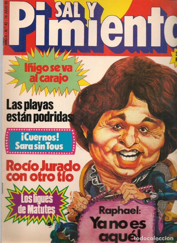 Coleccionismo de Revistas y Peri&oacute;dicos: SAL Y PIMIENTA. N&ordm; 42. ANTONIO G&Oacute;NZALEZ FLORES / SARA MONTIEL / ROC&Iacute;O JURADO. 16 JULIO 1980(B35.1)