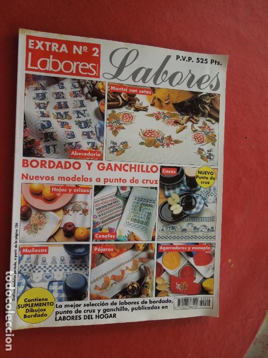 Coleccionismo de Revistas y Peri&oacute;dicos: LABORES DEL HOGAR REVISTA EXTRA N&ordm; 2 - BORDADOS Y GANCHILLOS