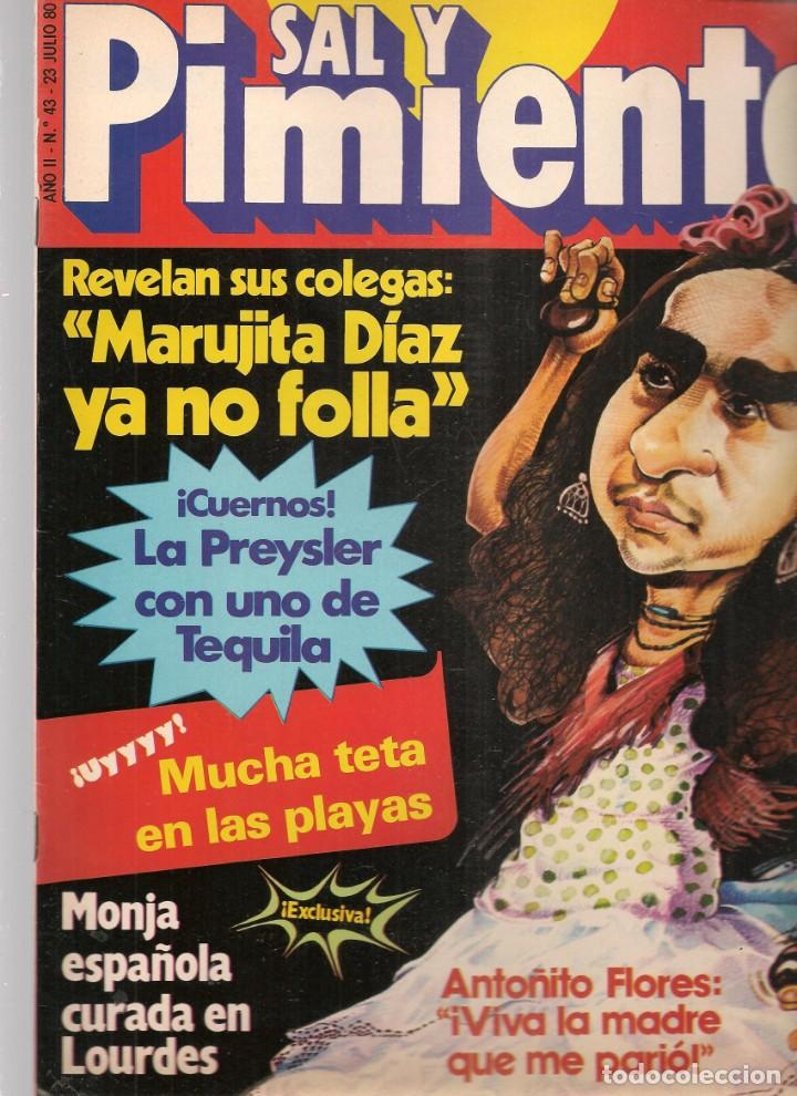 Coleccionismo de Revistas y Peri&oacute;dicos: SAL Y PIMIENTA. N&ordm; 43. MIGUEL RIOS / JUERGA EN MARBELLA. 23 JULIO 1980(B35.1)