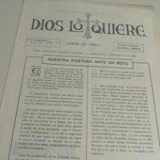 Colecionismo de Revistas e Jornais: BOLETÍN DIOS LO QUIERE Nº 7 OCTUBRE 1970 REF. UR EST. Lote 327108658