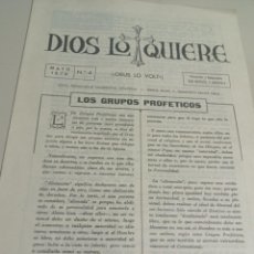Colecionismo de Revistas e Jornais: BOLETÍN DIOS LO QUIERE Nº 4 MAYO 1970 REF. UR EST. Lote 327108798