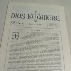 Colecionismo de Revistas e Jornais: BOLETÍN DIOS LO QUIERE Nº 2 MARZO 1970 REF. UR EST. Lote 327109003