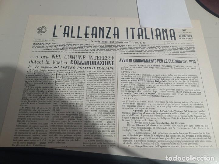 Coleccionismo de revistas y peri&oacute;dicos: BOLET&Iacute;N L'ALLEANZA ITALIANA N&ordm; 317 DIRECTOR REMO RENATO PETITTO REF. UR GAR