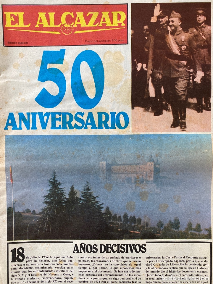 Collection Magazines and Newspapers: DIARIO EL ALCAZAR. Edici&oacute;n Especial. 50 Aniversario 1936-1986