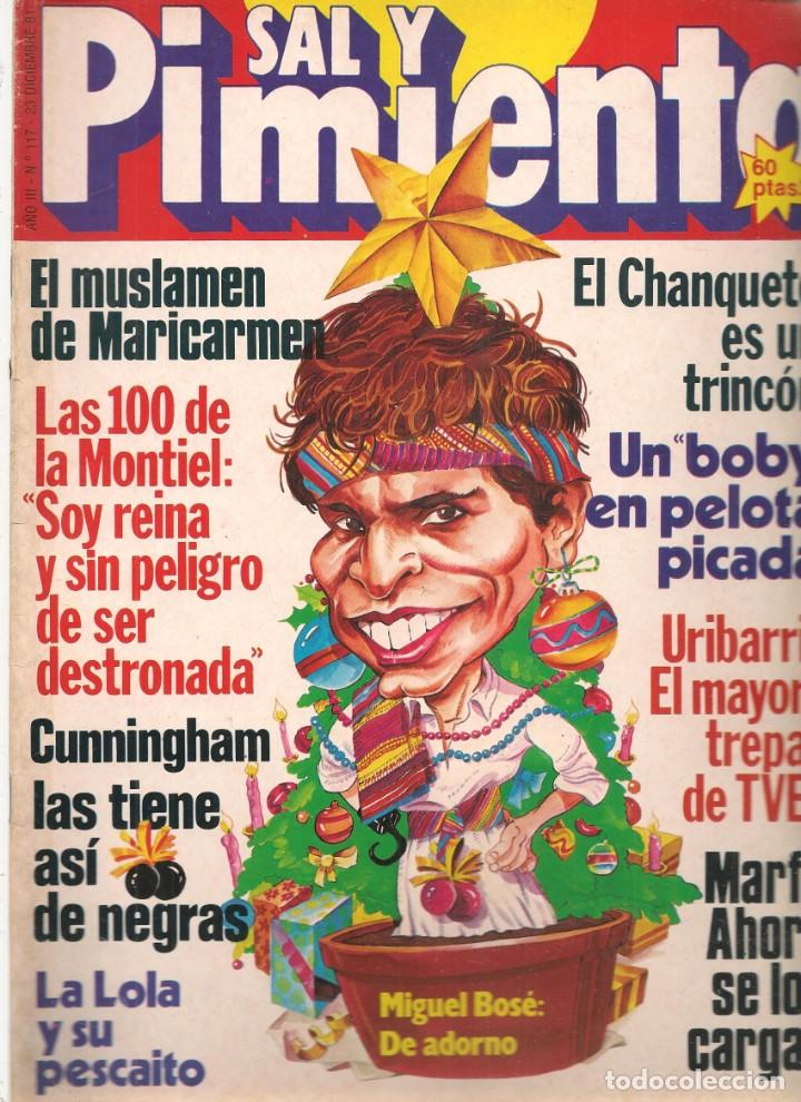 Coleccionismo de revistas y peri&oacute;dicos: SAL Y PIMIENTA. N&ordm; 117. SARA MONTIEL / LOLA FLORES / ROC&Iacute;OJURADO Y JUNIOR. 23 DCBR.1981.(B35.1)