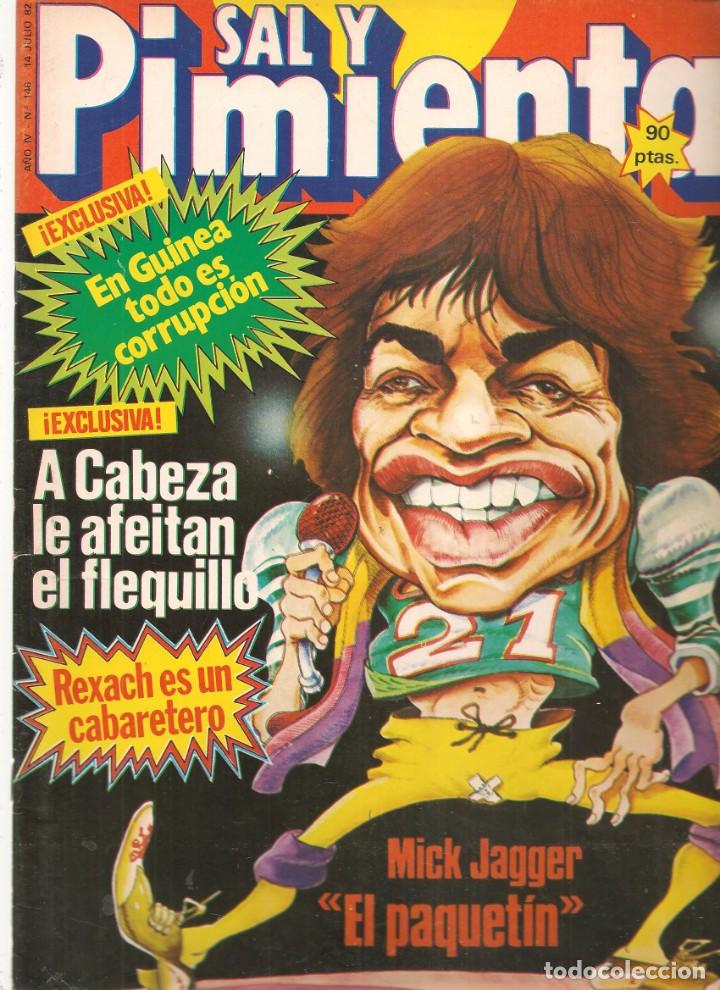 Coleccionismo de Revistas y Peri&oacute;dicos: SAL Y PIMIENTA. N&ordm; 146. &Aacute;NGELA CARRASCO/ MICK JAGGER / ROLLING STONE. 14/7/82(B35.1)