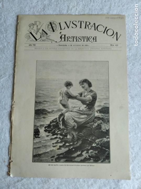 Collezionismo di Riviste e Giornali: LA ILUSTRACI&Oacute;N ART&Iacute;STICA. N&ordm; 403. A&Ntilde;O 1889. INCENDIO DE ROMA EN TIEMPO DE NER&Oacute;N. EL ESQUELETO (HALLA