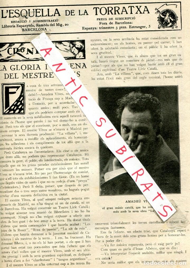 Coleccionismo de Revistas y Peri&oacute;dicos: REVISTA A&Ntilde;O 1927 AMADEU VIVES JOAN ALMIRALL FORASTE RAMON MIRO